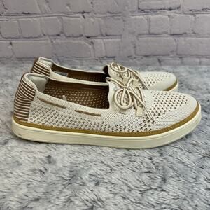 Skechers Coastal Drive Slip On Shoes Cream Off White Size 9 Casual